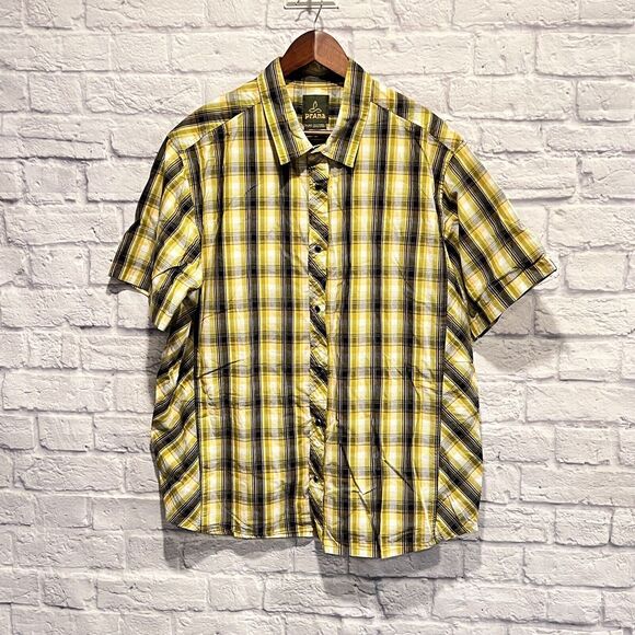 Lot Of 2 PrAna Mens Breathe Pearl‎ Snap Plaid Button Up Short Sleeve Shirt Sz XL - Picture 3 of 10
